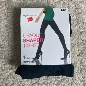 Hanes Style Essentials OPAQUE SHAPER TIGHTS (1 pair) - BRAND NEW & UNOPENED